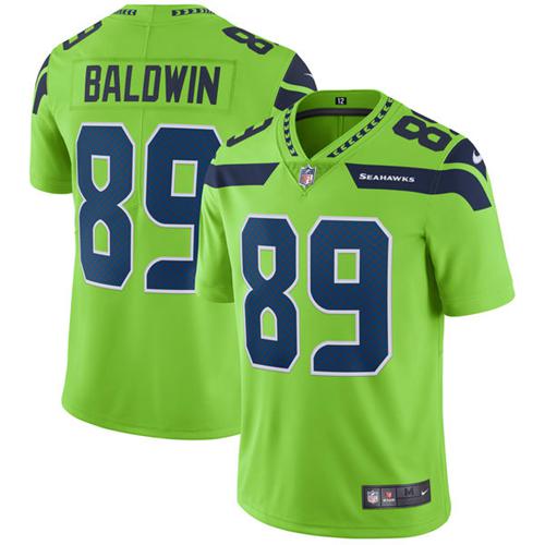 Nike Seahawks #89 Doug Baldwin Green Men's Stitched NFL Limited Rush Jersey - Click Image to Close